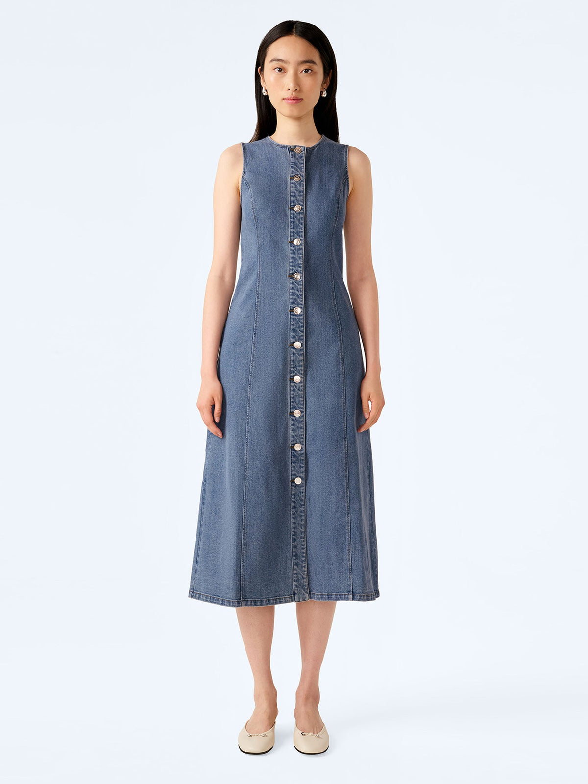 Carter Dress in Light Wash