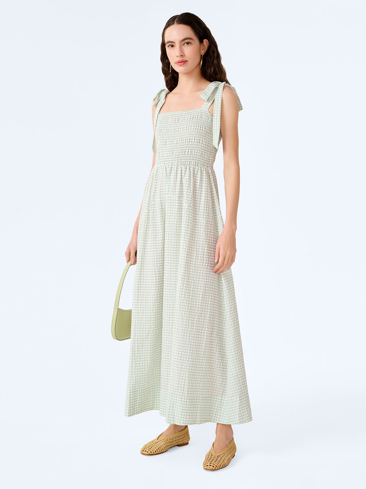 Dixie Dress in Mint and White Gingham