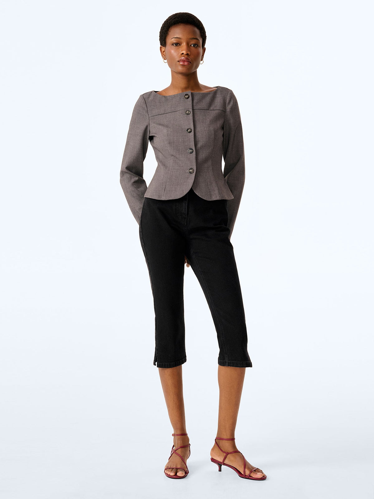 Andie Blouse in Grey