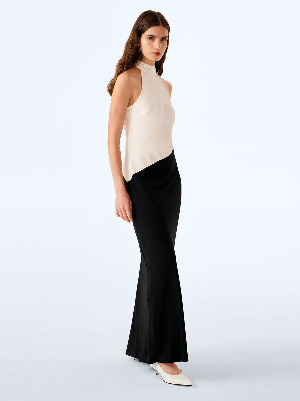 Avery Dress in Ivory and Black
