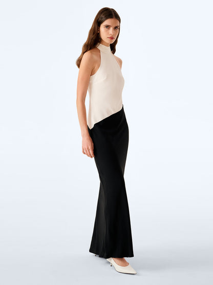 Avery Dress in Ivory and Black