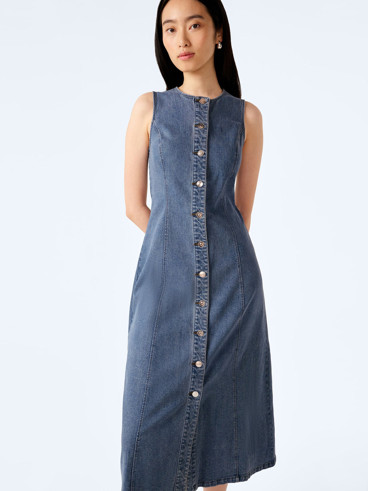 Carter Dress in Light Wash