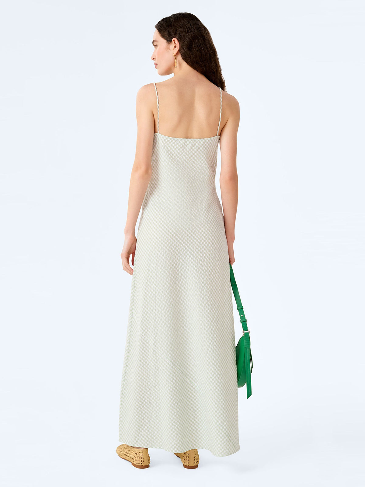 Cecile Dress in Mint and White Gingham
