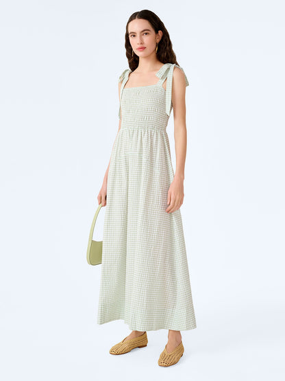 Dixie Dress in Mint and White Gingham