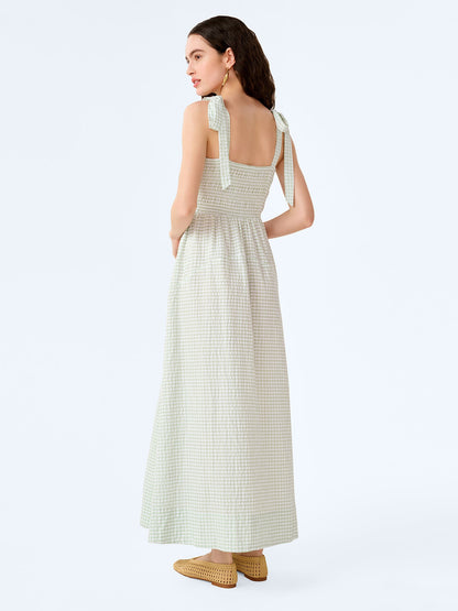 Dixie Dress in Mint and White Gingham