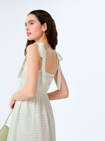 Dixie Dress in Mint and White Gingham