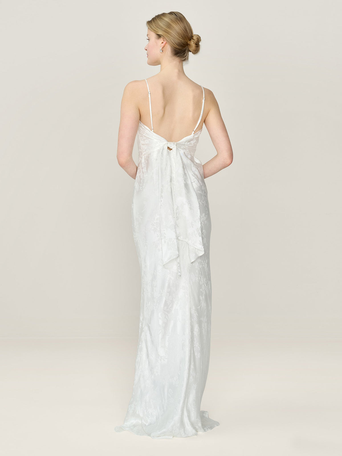 Mira Jacquard Dress in Ivory