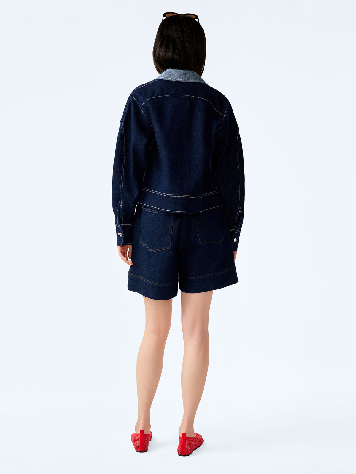 Timmy Jacket in Mid Wash and Indigo
