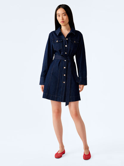 Vera Dress in Indigo